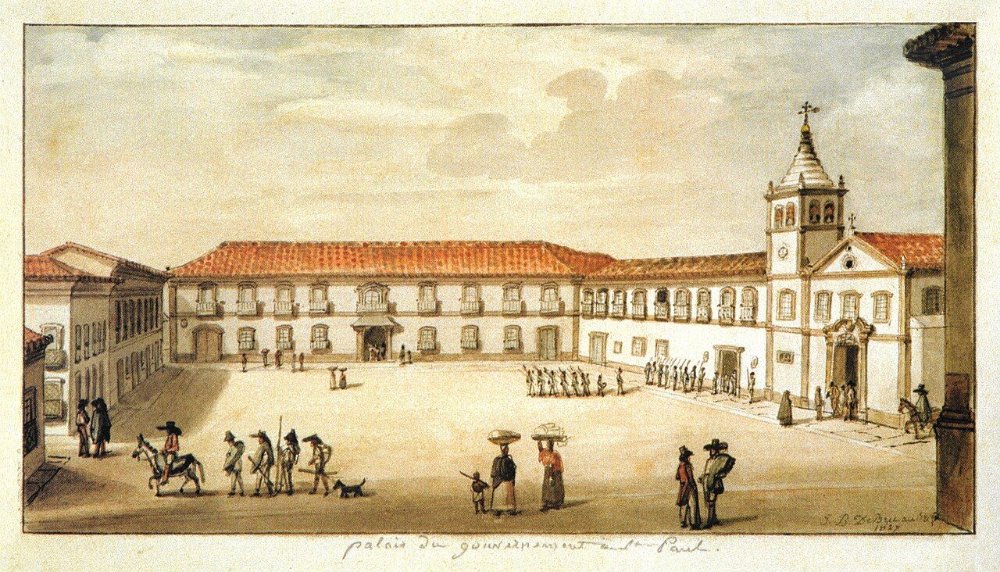 Palácio do Governo de São Paulo em 1827, antigo Colégio dos Jesuítas